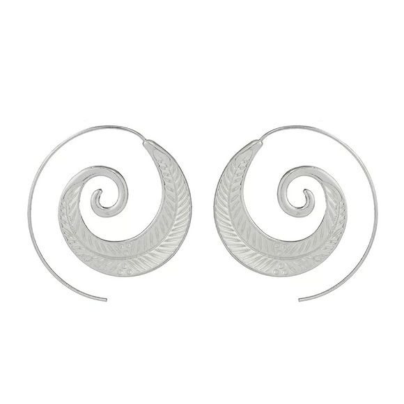 Jewelry - New Bohemian Swirl Hoop Earrings
